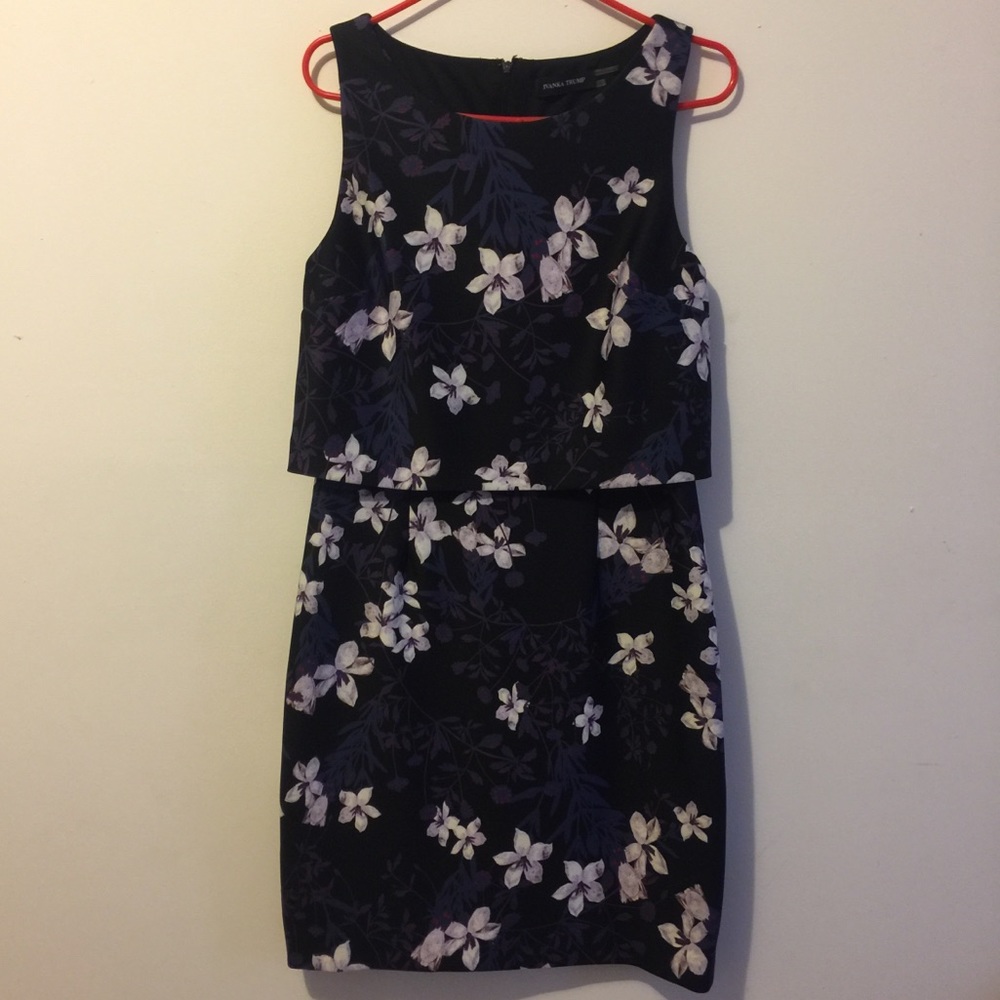 Black and purple floral dress